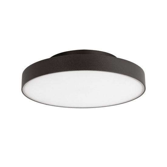 Gea luce gpl350 plafoniera da esterno rotonda piatta grigio antracite led 24w cct 3000-4000k ip65