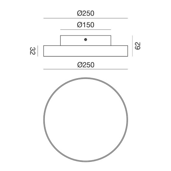 Gea luce gpl350 plafoniera da esterno rotonda piatta bianca led 24w cct 3000-4000k ip65