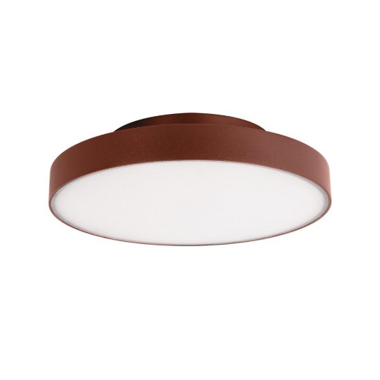 Gea luce gpl350 plafoniera da esterno rotonda piatta marrone led 24w cct 3000-4000k ip65