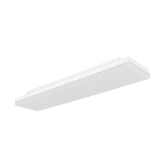 Gea luce gpl420 plafoniera da esterno lineare bianca microprismatica led 22-34w cct 3000-6000k