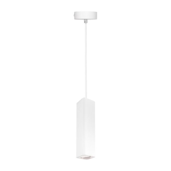 Gea luce gso100 lampada a sospensione per cucina moderna a sezione quadrata bianco satinato