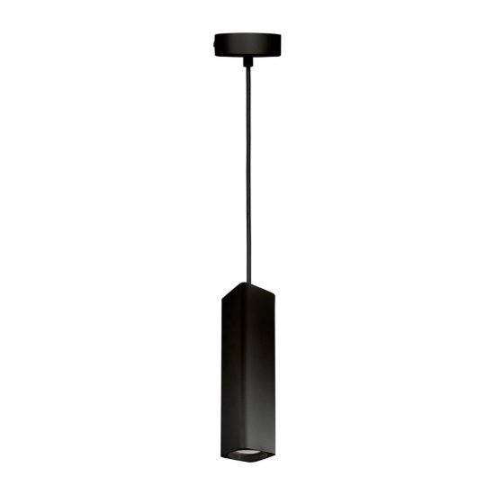 Gea luce gso100 lampada a sospensione per cucina moderna a sezione quadrata nero satinato