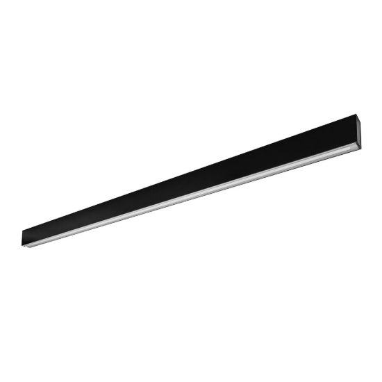 Gea luce gso130c lampadario a barra lineare moderno nero satinato per ufficio led 40w 4000k