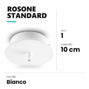 Ideal lux rosone standard a 1 luce 10cm bianco