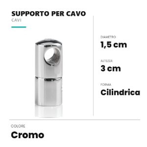 Ideal lux supporto per cavo 15x30mm cromo