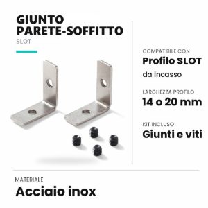 Kit vertical-horizontal di giunzione per profilo da incasso ideal lux
