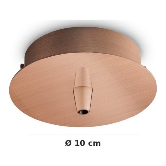 Ideal lux rosone standard a 1 luce 10cm rame