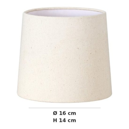 Ideal lux set up paralume conico in tessuto 16x14cm beige