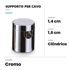 Ideal lux supporto per cavo 14x16mm cromo