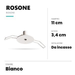 Ideal lux rosone da incasso 11cm bianco