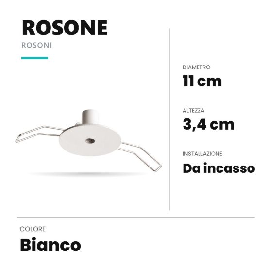 Ideal lux rosone da incasso 11cm bianco