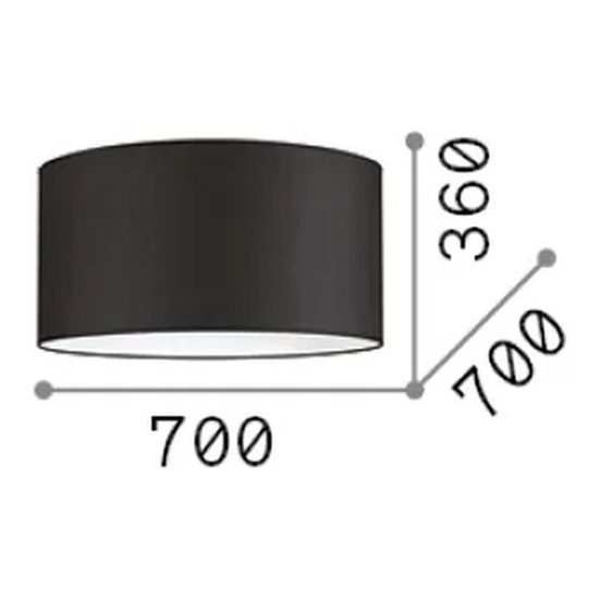 Ideal lux set up paralume cilindrico in tessuto 70x36cm tortora