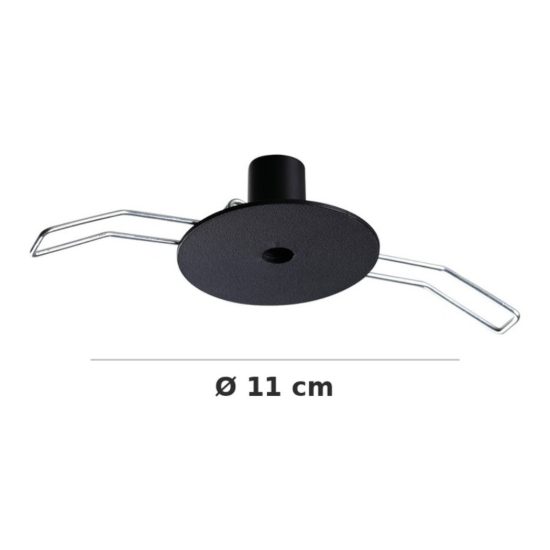 Ideal lux rosone da incasso 11cm nero