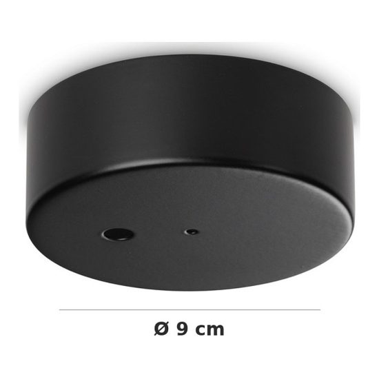Ideal lux rosone magnetico a 1 luce 9cm nero