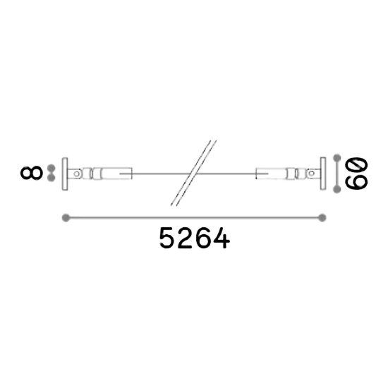Ideal lux tesi nastro flessibile in acciaio da tendere 8mmx5m per strisce led bianco