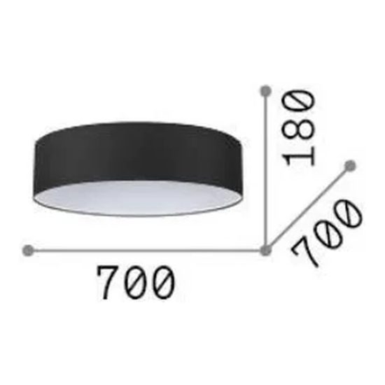 Ideal lux set up paralume cilindrico in tessuto 70x18cm tortora