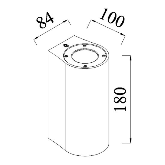 Lampada da parete per esterno ip65 grigio scuro