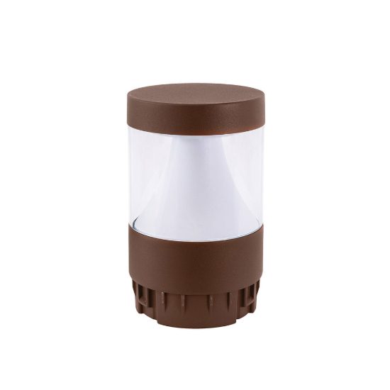 Gea luce ges2360 testapalo da giardino con fascia luminosa marrone led 12-20w cct 3000-5000k ip65
