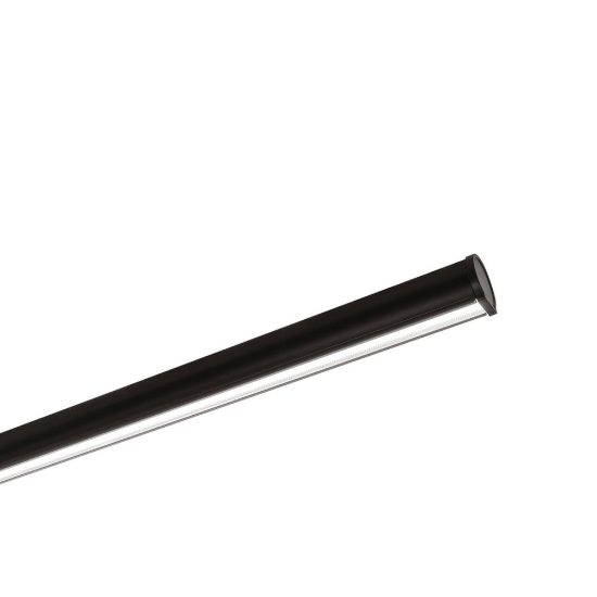 Gea luce gso120c lampadario a barra lineare a sezione tonda nero satinato led 40w 4000k