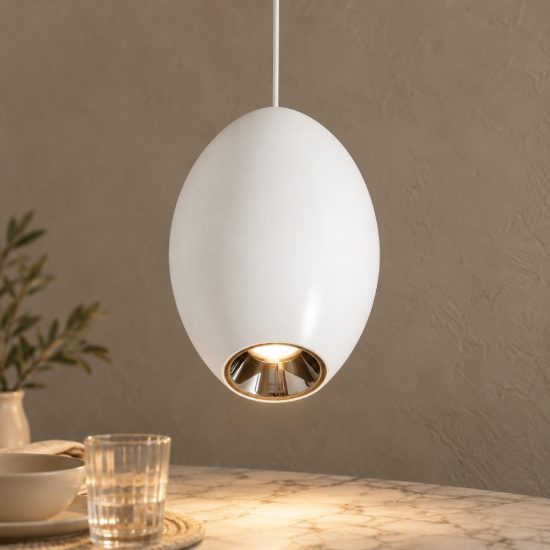 Gea luce gso150 lampada a sospensione per camera da letto moderna oliva bianca led 10w 3000k