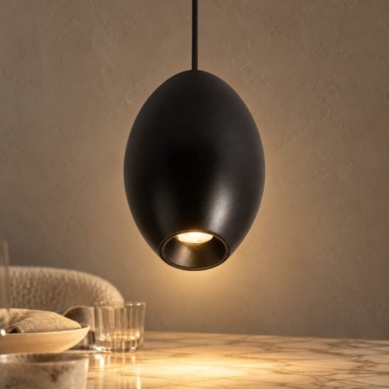 Gea luce gso150 lampada a sospensione per camera da letto moderna oliva nera led 10w 3000k