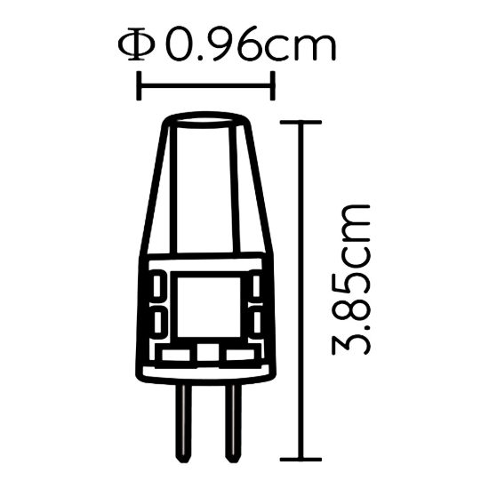 Lampadina g4 led 1,5w 2700k 12v a capsula trasparente