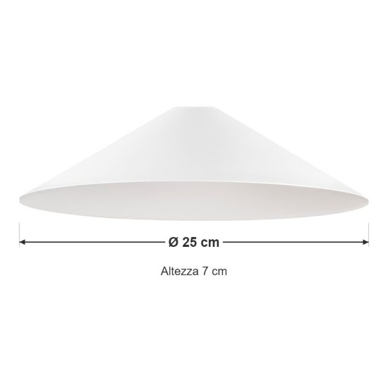 Paralume conico di ricambio per lampadario a sospensione lineare bianco sabbiato