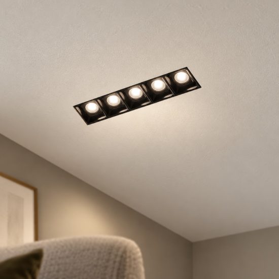 Gea luce gfa1130 faretto da incasso per cartongesso per cucina led 10w 3000k lineare bianco e nero