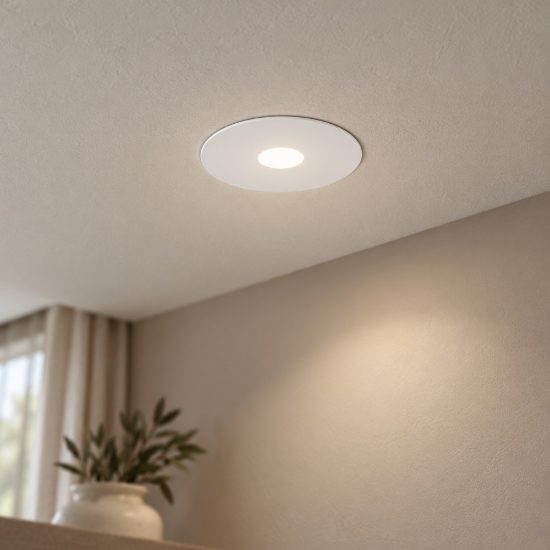 Gea luce gfa1410 faretto da incasso per cartongesso per cucina led 18w 3000k rotondo bianco satinato