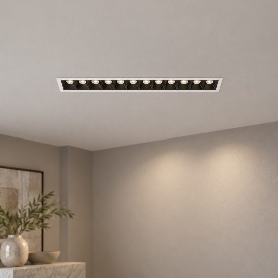Gea luce gfa1660 faretto da incasso per cartongesso per cucina led 20w 3000k lineare bianco