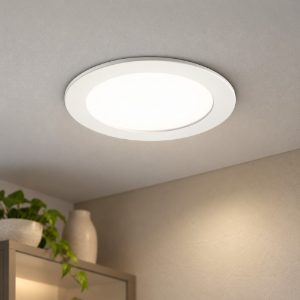 Gea luce maia faretto da incasso per cartongesso per cucina led 12w 3000k moderno rotondo bianco