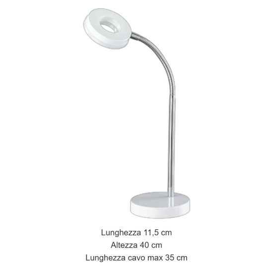 Lampada da scrivania moderna led 4w 3000k bianco per ufficio
