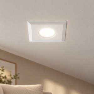 Gea luce gfa1190 faretto da incasso per cartongesso per cucina moderno quadrato bianco