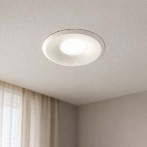 Gea luce bianca faretto grande da incasso per cartongesso per cucina rotondo in gesso bianco