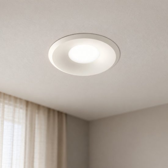 Gea luce bianca faretto grande da incasso per cartongesso per cucina rotondo in gesso bianco