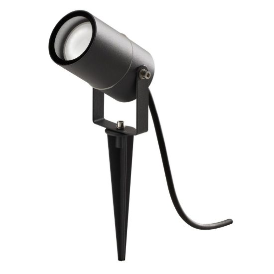 Gea luce ges1130 proiettore da esterno con picchetto a cilindro orientabile grigio antracite ip65