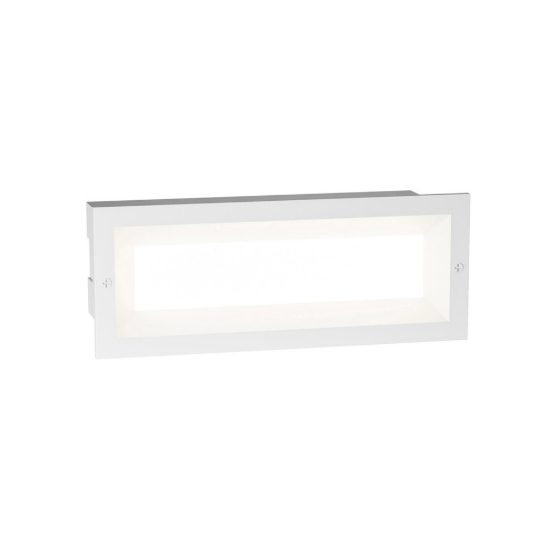 Gea luce ges1190 segnapasso da esterno da incasso rettangolare bianco led 13w 3000k ip65