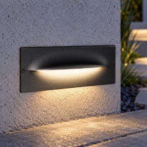 Gea luce ges2000 segnapasso da esterno da incasso rettangolare grigio antracite led 13w 4000k ip65