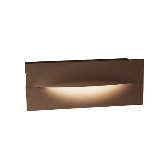 Gea luce ges2000 segnapasso da esterno da incasso rettangolare marrone led 13w 3000k ip65