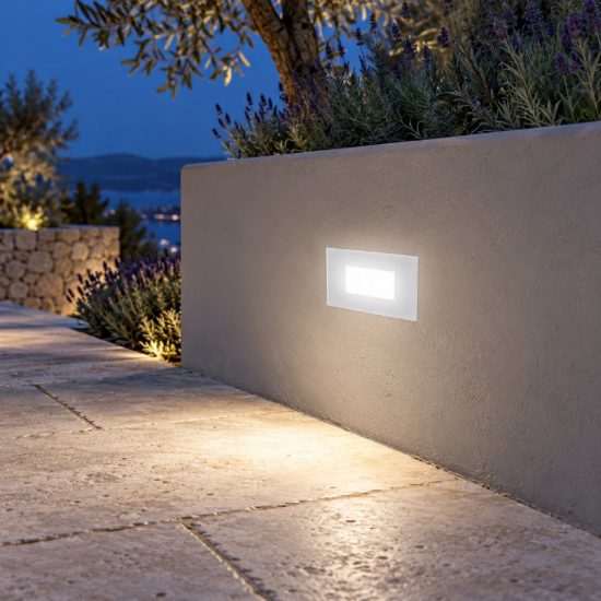 Gea luce ges2040 segnapasso da esterno fascio largo bianco led 4,5w cct 3000k 4000k 6000k ip66
