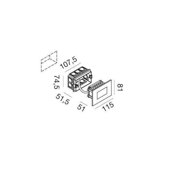 Gea luce ges2040 segnapasso da esterno fascio largo bianco led 4,5w cct 3000k 4000k 6000k ip66