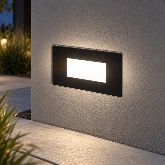 Gea luce ges2040 segnapasso da esterno fascio largo nero led 4,5w cct 3000k 4000k 6000k ip66