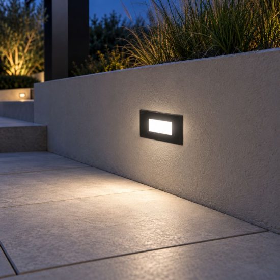 Gea luce ges2040 segnapasso da esterno fascio largo nero led 4,5w cct 3000k 4000k 6000k ip66