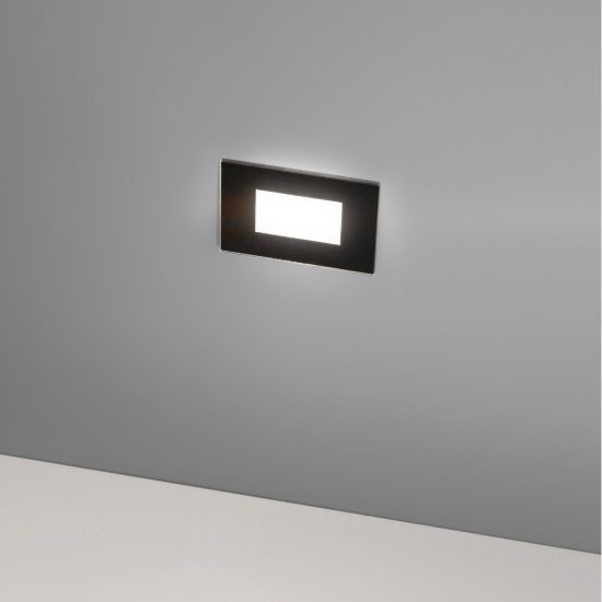 Gea luce ges2040 segnapasso da esterno fascio largo nero led 4,5w cct 3000k 4000k 6000k ip66