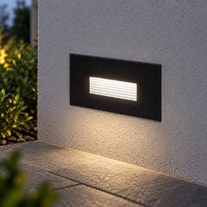 Gea luce ges2040 segnapasso da esterno fascio stretto nero led 4,5w cct 3000k 4000k 6000k ip66