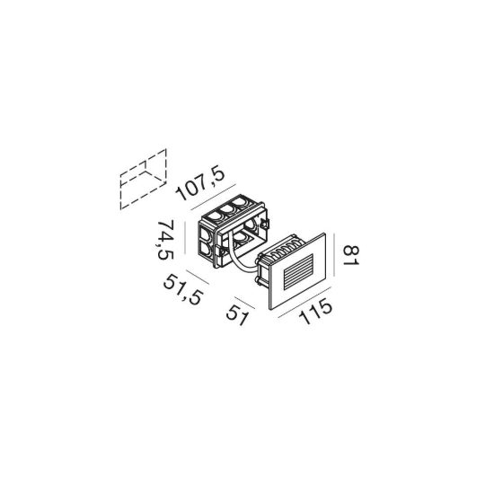 Gea luce ges2040 segnapasso da esterno fascio stretto nero led 4,5w cct 3000k 4000k 6000k ip66