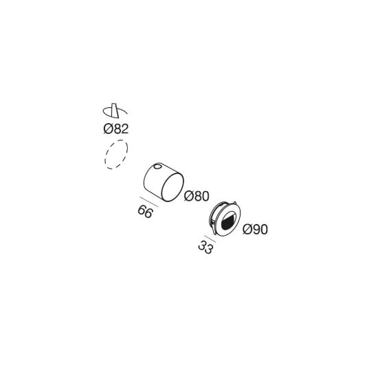 Gea luce ges2110 segnapasso da esterno da incasso rotondo grigio antracite led 3w 3000k ip65