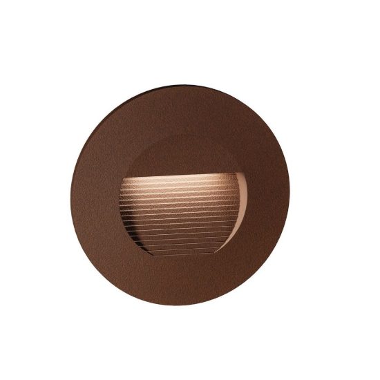 Gea luce ges2110 segnapasso da esterno da incasso rotondo marrone led 3w 4000k ip65