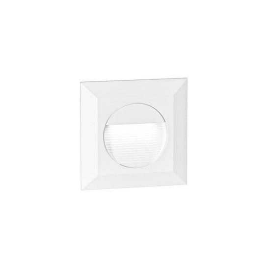 Gea luce ges2110 segnapasso da esterno da incasso quadrato bianco led 3w 3000k ip65