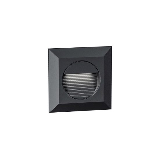 Gea luce ges2110 segnapasso da esterno da incasso quadrato grigio antracite led 3w 3000k ip65